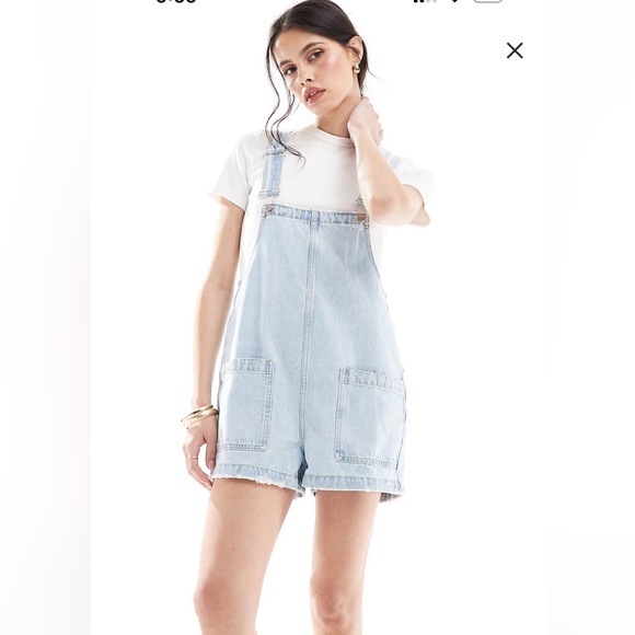 Only Light Blue Denim Overalls - Picture 1 of 5
